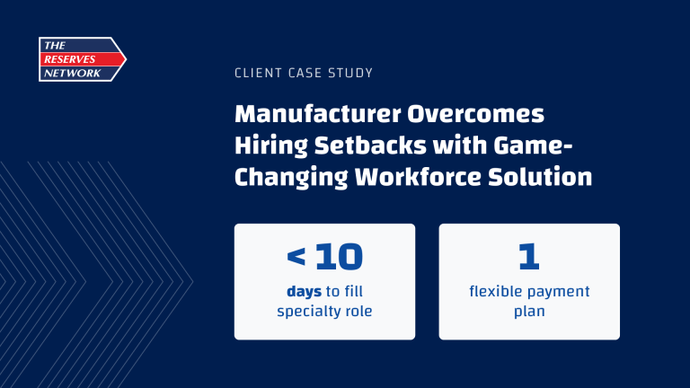 Manufacturer Overcomes Hiring Setbacks with Game-Changing Workforce Solution